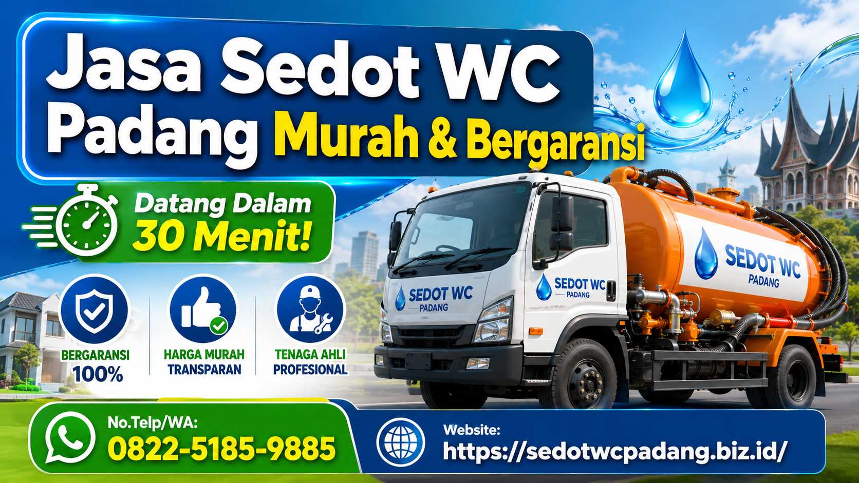 Sedot WC Padang 24 Jam Murah & Profesional